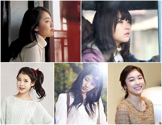 배우 문근영 박보영 피겨스케이팅 국가대표 김연아 미쓰에이의 수지 아이유 (왼쪽위부터 시계방향) ⓒ영화 '댄서의 순정' '늑대소년' '건축학개론' '새미의 어드벤쳐2' 스틸