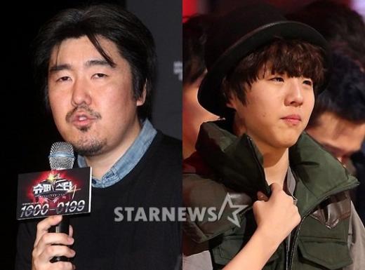 김기웅 '슈퍼스타K4' 사무국장(왼쪽)과 유승우 ⓒ스타뉴스