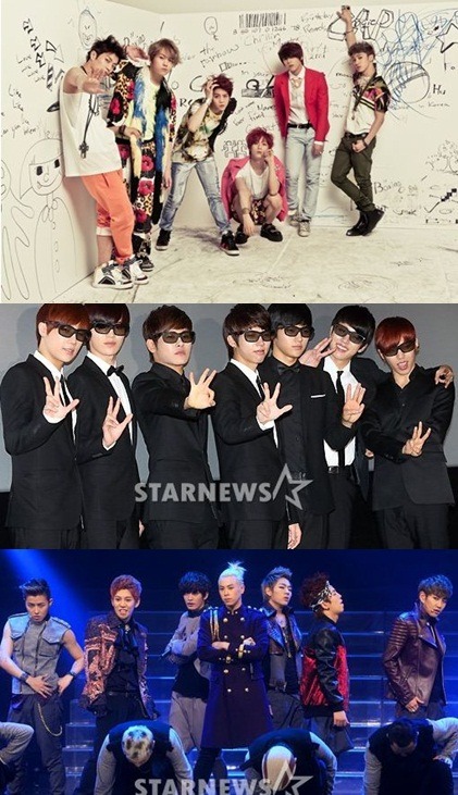 비스트 인피니트 블락비(위부터) ⓒ스타뉴스
