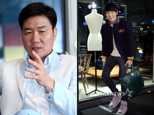 신주학 스타제국 사장(왼쪽)과 제국의 아이들 임시완 ⓒ스타뉴스