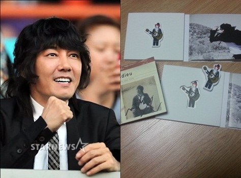 김장훈(왼쪽)과 김장훈 정규10집 앨범 USB버전  