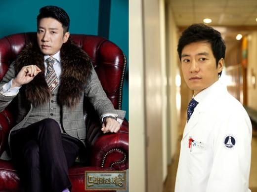 (왼쪽부터) SBS 드라마 '드라마의 제왕'의 앤서니 김과 MBC 드라마 '하얀 거탑'의 장준혁을 연기한 배우 김명민 ⓒ제공=SBS, MBC