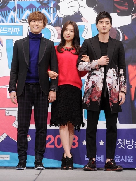 '이웃집 꽃미남'의 윤시윤, 박신혜, 김지훈(맨 좌측부터 우측으로)ⓒ최부석 기자