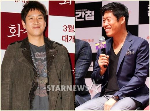 배우 이선균과 유해진(왼쪽부터) ⓒ사진=스타뉴스, 임성균 기자 