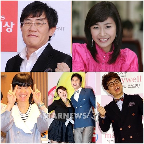 KBS 2TV '가족의 품격' MC 이경규 이정민, 박성호, 김원효 심진화 부부, 박지선(좌측 맨 위부터 시계방향으로)ⓒ스타뉴스