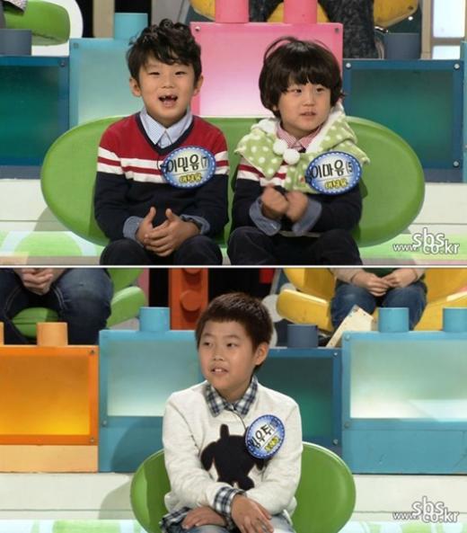 배우 이정용의 아들 이믿음 이마음(위), 개그우먼 조혜련 아들 김우주(아래)ⓒSBS