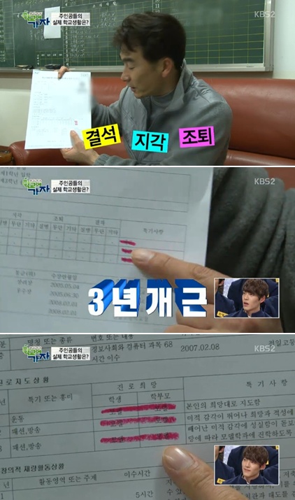 <사진= KBS 2TV '학교2013 특집, 학교에 가자' 캡처>