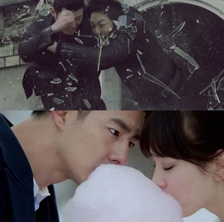KBS 2TV '아이리스2'(위)와 SBS '그 겨울, 바람이 분다' 방송 화면 캡처
