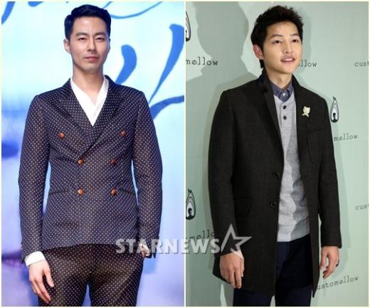 배우 조인성 (왼쪽)과 송중기 ⓒ이기범 기자, 임성균 기자 