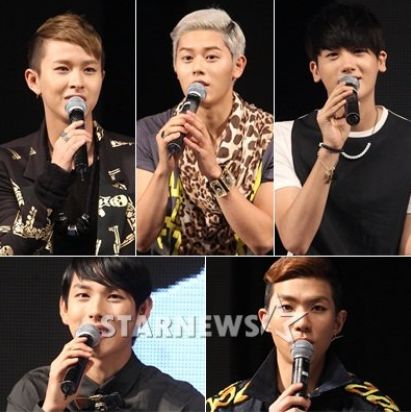 제국의아이들 첫 유닛 제아파이브 멤버 하민우(왼쪽 위부터 시계방향), 김동준, 박형식, 케빈, 임시완 ⓒ스타뉴스 