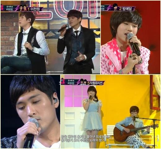 (왼쪽위부터 시계방향) 이천원, 방예담, 악동뮤지션, 앤드류 최 <방송캡처=SBS 'K팝스타2'>