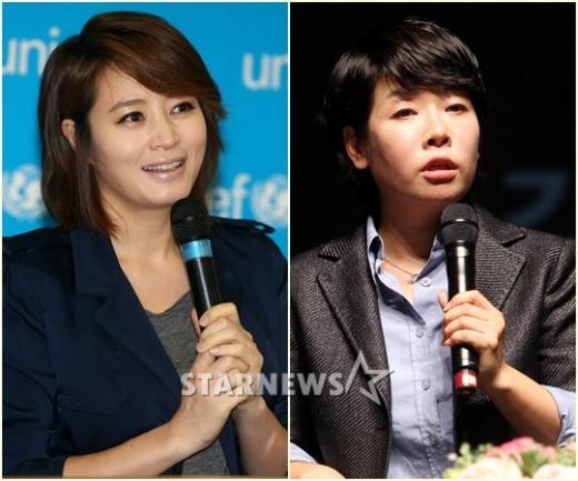 배우 김혜수(왼쪽)와 방송인 김미화 ⓒ이기범 기자, 임성균 기자 