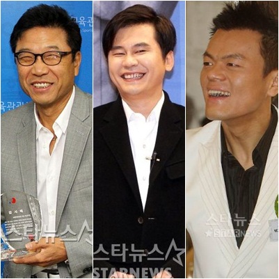 SM 이수만(왼쪽부터), YG 양현석, JYP 박진영ⓒ스타뉴스