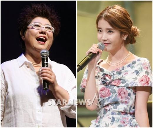 양희은(왼쪽)과 아이유 / 스타뉴스