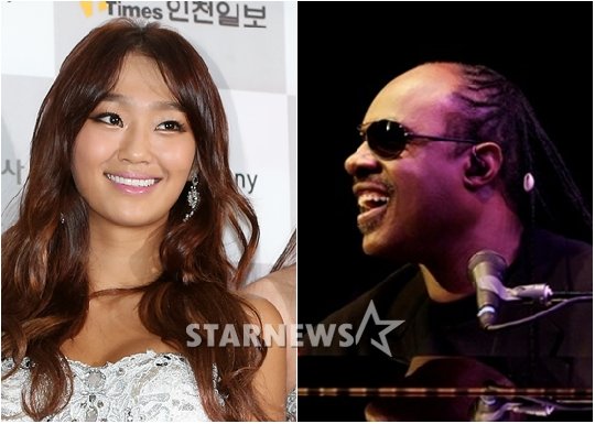 (왼쪽부터) 씨스타 효린, 스티비 원더 / 사진=최부석 기자, CJ E&amp;M 제공