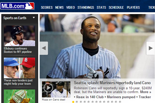 /사진=MLB.COM 공식 홈페이지 캡쳐