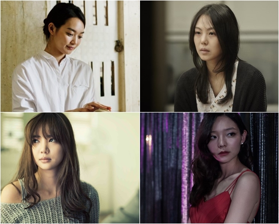 사진 왼쪽 위부터 '경주'의 신민아, '우는 남자'의 김민희, '하이힐'의 이솜, '황제를 위하여'의 이태임 / 사진=스틸컷
