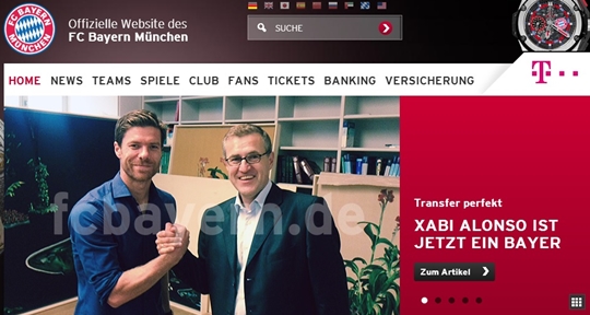 바이에른 뮌헨 구단이 알론소 영입을 공식 발표했다. /사진=바이에른 뮌헨 공식 홈페이지 캡쳐