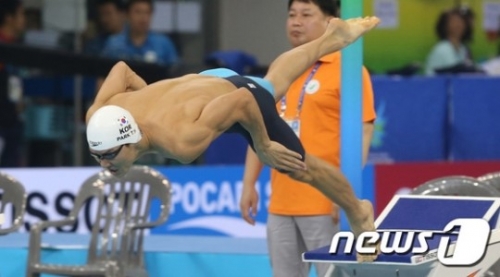 남자 자유형 200m에서 동메달을 획득한 박태환. /사진=뉴스1