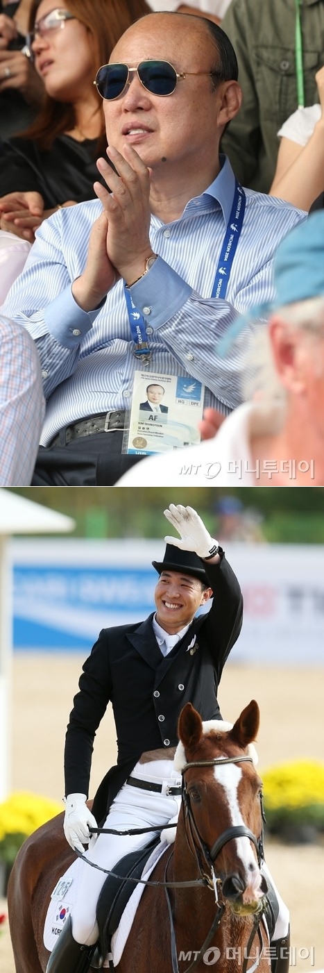 한화 김승연 회장(위)과 그의 삼남 김동선. /사진=스타뉴스 이기범 기자