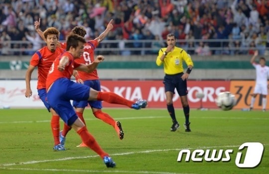 북한과의 결승전에서 극적인 결승골을 터트린 임창우. /사진=News1