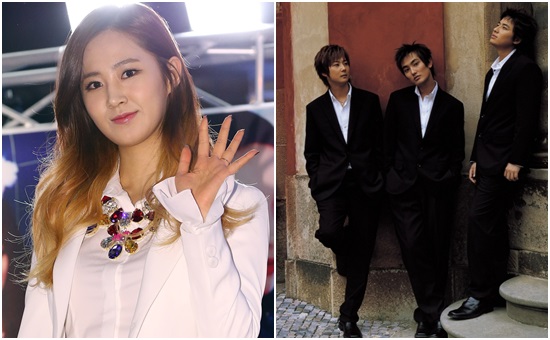 유리(왼)와 그룹 S(신혜성 강타 이지훈)/사진=스타뉴스, SM엔터테인먼트 제공