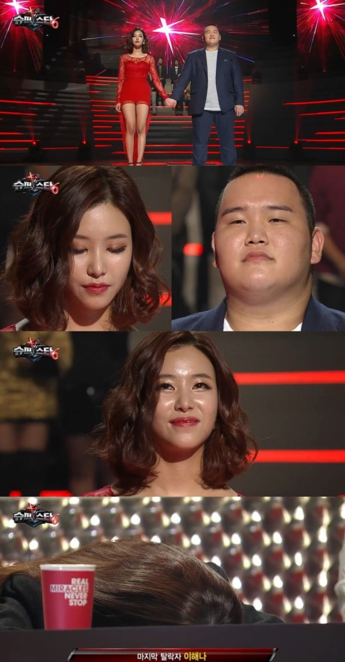 '슈퍼스타K6' 이해나 탈락의 순간 심사위원이 백지영이 얼굴을 파묻고 있다. 