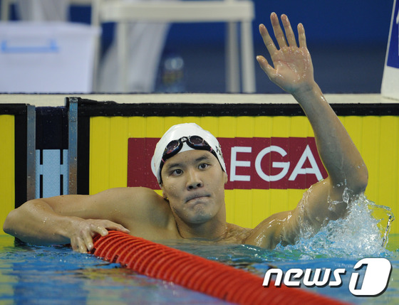 한국 수영의 자존심 박태환이 전국체육대회 남자 계영 800m에서 우승을 차지했다./ 사진=뉴스1