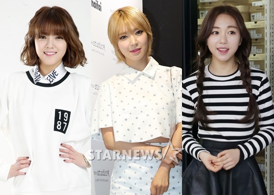 AOA 지민, 초아, 민아(왼쪽부터) /사진=스타뉴스