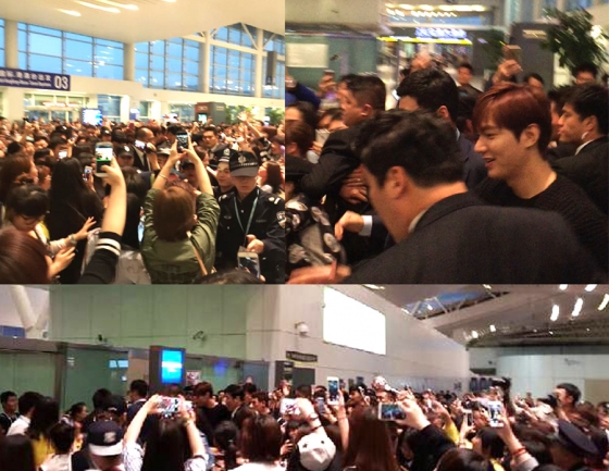 이민호 항저우 공항 입국 당시 공항에 몰린 인파 