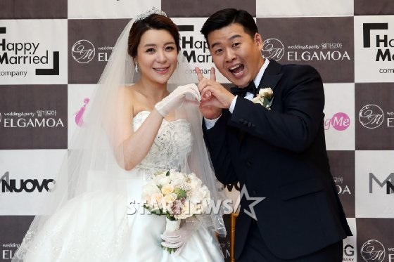 개그맨 이상구와 신부 이선주씨 /사진=이정호 인턴기자