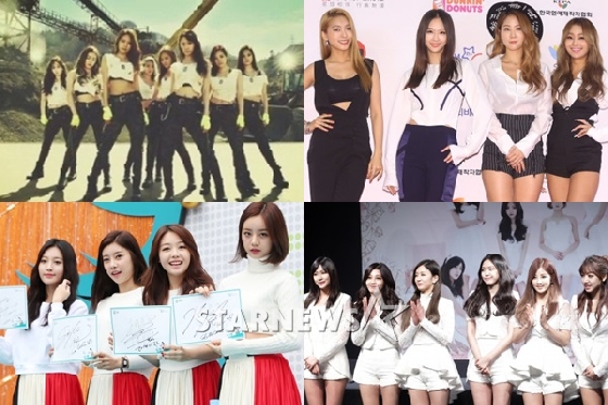 (왼쪽위부터 시계방향) 소녀시대, 씨스타, 에이핑크, 걸스데이 / 사진=스타뉴스, SM엔터테인먼트