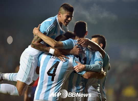 파라과이를 꺾고 코파 아메리카 결승에 오른 아르헨티나. /AFPBBNews=뉴스1