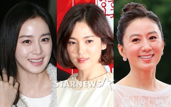 배우 김태희, 송혜교, 김희애(왼쪽부터) /사진=스타뉴스
