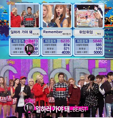 '쇼! 음악중심' 방송 화면 