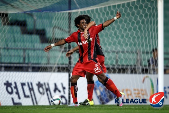 12일 울산전서 결승골을 넣은 아드리아노. /사진=한국프로축구연맹 제공