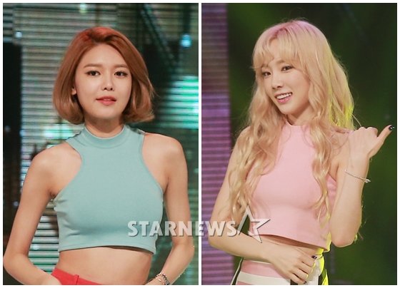 소녀시대 수영(왼쪽)과 태연/사진=스타뉴스