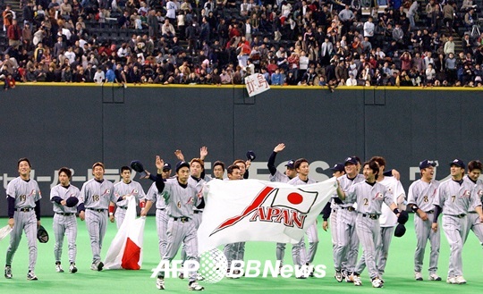 2003년 한국에게 \'삿포로 참사\'를 안겨줬던 일본 야구 대표팀. /AFPBBNews=뉴스1