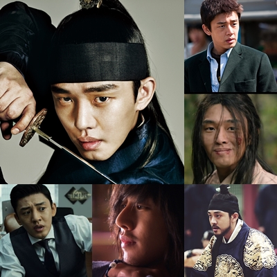 반항의 아이콘 배우 유아인 /사진=SBS'육룡이 나르샤', KBS '성균관스캔들' 영상캡처, 영화'사도','베테랑','완득이' 스틸컷