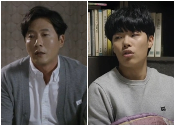 김주혁(왼쪽)과 류준열/사진=tvN '응답하라 1988' 영상 캡처