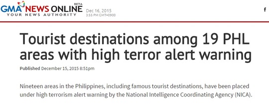 필리핀이 19개 지역에 테러 경보를 내렸다. /사진=GMA 뉴스 캡쳐