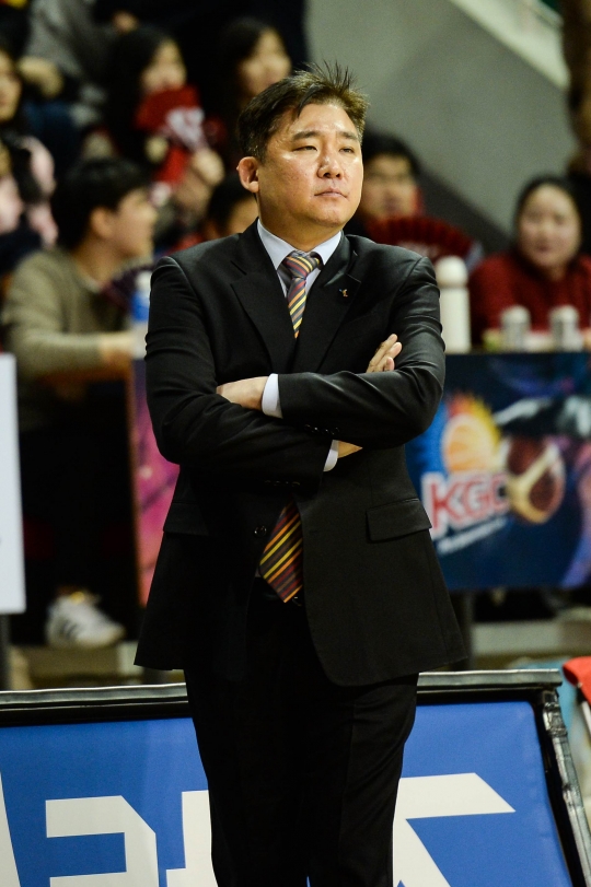 김승기 감독. /사진=KBL 제공<br /><br />
<br /><br />
