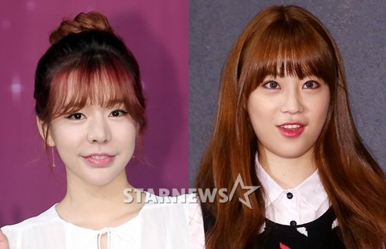소녀시대 써니(왼쪽)와 가수 허영지(오른쪽)/사진=스타뉴스