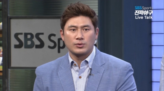 서재응 해설위원. /사진=SBS스포츠 제공<br /><br />
<br /><br />
