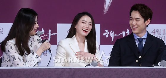 '해어화'의 한효주 천우희 유연석 / 사진=홍봉진 기자