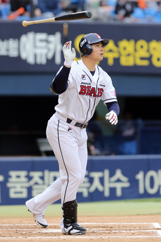 김재환. /사진=두산 베어스 제공<br /><br />
<br /><br />
