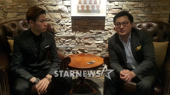 라존캐피탈 지샹(오른쪽) 대표와 신사의 궁룽량 대표가 스타뉴스와 인터뷰하고 있다. /사진=베이징(중국)문완식 기자