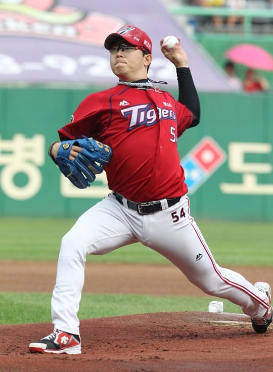 시즌 6승을 따낸 양현종. /사진=KIA 타이거즈 제공<br /><br />
<br /><br />
