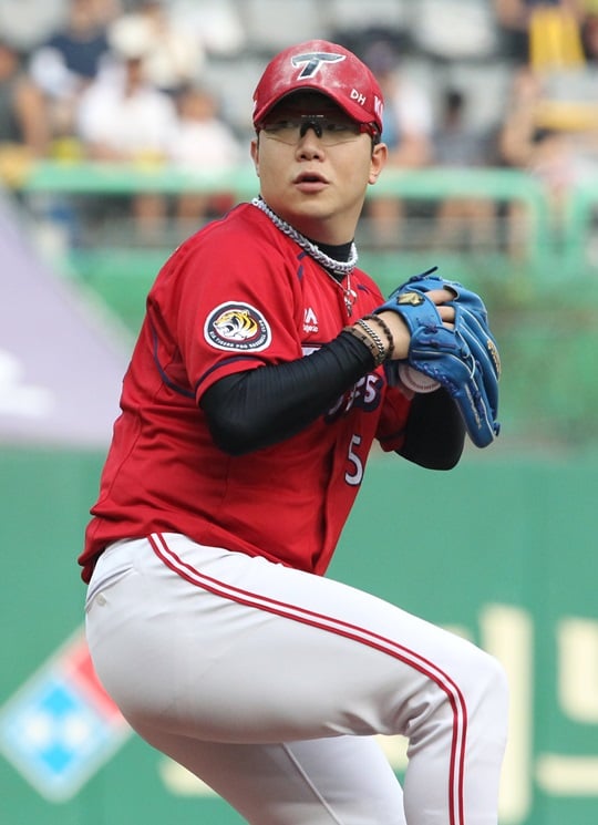 호투를 펼친 KIA 타이거즈 선발 양현종. /사진=KIA 타이거즈 제공<br /><br />
<br /><br />
