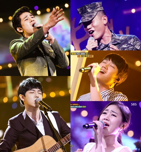 방효준, 박요나, 지우진, 임영은, 김재환(사진 위 왼쪽부터 시계방향)/사진제공=SBS, '신의 목소리' 영상 캡처